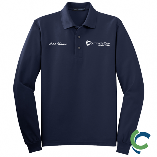 "COMMUNITY CARE OF WV" EMBROIDERED LONG SLEEVE POLO