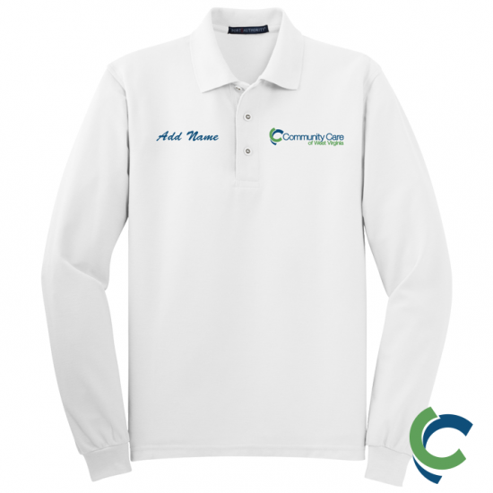 "COMMUNITY CARE OF WV" EMBROIDERED LONG SLEEVE POLO