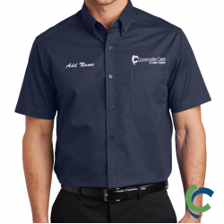 "COMMUNITY CARE OF WV" EMBROIDERED SHORT SLEEVE BUTTON UP