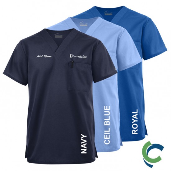 "OPTIONS FOR PROVIDERS" Butter-Soft Originals Unisex 2-Pocket V-Neck Scrub Top