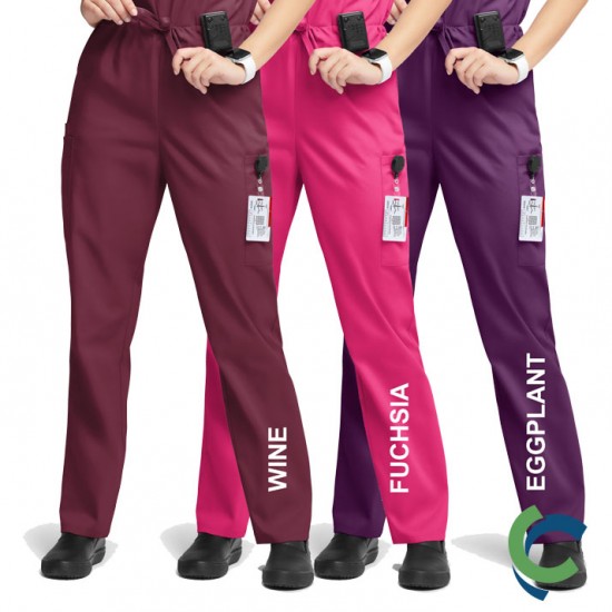 "OPTIONS FOR RECEPTION/NAVIGATION & PHARMACY TECHS" Butter-Soft Originals Unisex 4-Pocket Drawstring Relaxed Straight Leg Scrub Pants - Short