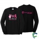"BREAST CANCER AWARENESS - CCWV" PRINTED BLACK LONG SLEEVE TSHIRT