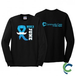 "MEN'S HEALTH - CCWV" PRINTED BLACK LONG SLEEVE TSHIRT