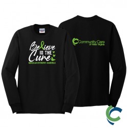 "MUSCULAR DYSTROPHY AWARENESS - CCWV" PRINTED BLACK LONG SLEEVE TSHIRT