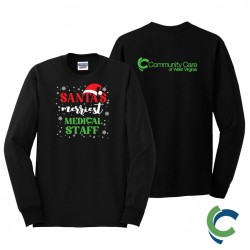 "SANTA'S MERRIEST - CCWV" PRINTED LONG SLEEVE TSHIRT