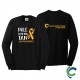 "SKIN CANCER AWARENESS - CCWV" PRINTED BLACK LONG SLEEVE TSHIRT