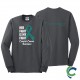 "CERVICAL CANCER AWARENESS - CCWV" PRINTED CHARCOAL LONG SLEEVE TSHIRT