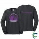 "CYSTIC FIBROSIS AWARENESS - CCWV" PRINTED CHARCOAL LONG SLEEVE TSHIRT