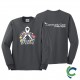 "LUNG CANCER AWARENESS - CCWV" PRINTED CHARCOAL LONG SLEEVE TSHIRT