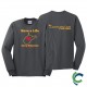 "CARRY NALOXONE - CCWV" PRINTED CHARCOAL LONG SLEEVE TSHIRT