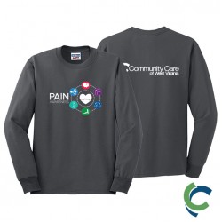 "PAIN AWARENESS - CCWV" PRINTED CHARCOAL LONG SLEEVE TSHIRT