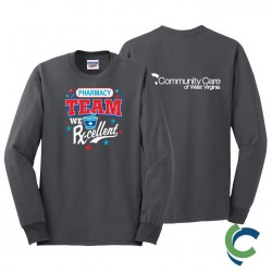 "PHARMACY - CCWV" PRINTED CHARCOAL LONG SLEEVE TSHIRT