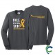 "SKIN CANCER AWARENESS - CCWV" PRINTED CHARCOAL LONG SLEEVE TSHIRT