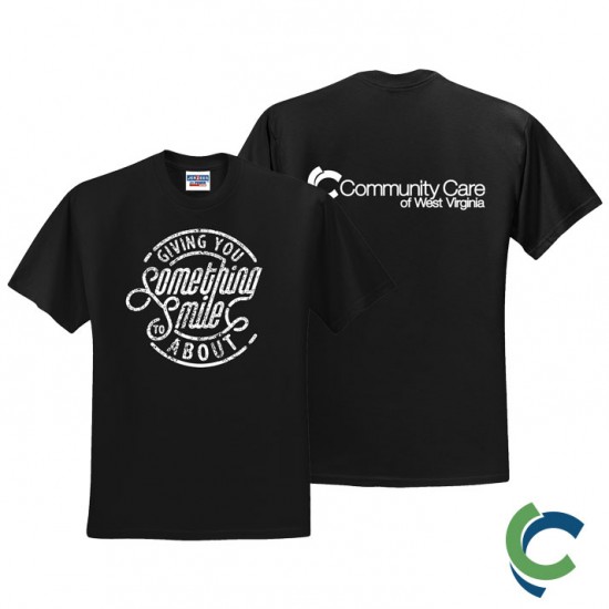 "DENTAL - CCWV" PRINTED BLACK TSHIRT