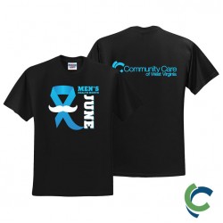 "MEN'S HEALTH - CCWV" PRINTED BLACK TSHIRT