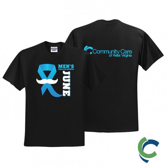 "MEN'S HEALTH - CCWV" PRINTED BLACK TSHIRT