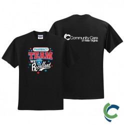 "PHARMACY - CCWV" PRINTED BLACK TSHIRT