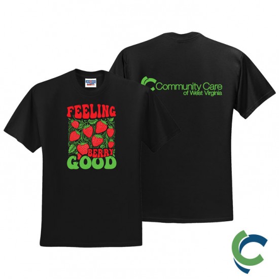 "STRAWBERRY FESTIVAL - CCWV" PRINTED BLACK TSHIRT