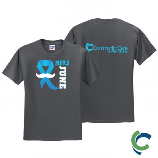 "MEN'S HEALTH - CCWV" PRINTED CHARCOAL TSHIRT