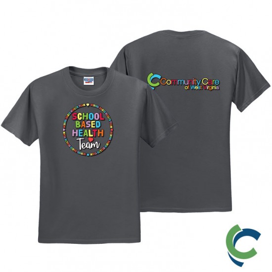 "SCHOOL BASED HEALTH TEAM - CCWV" PRINTED BLACK TSHIRT 