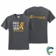 "SKIN CANCER AWARENESS - CCWV" PRINTED CHARCOAL TSHIRT