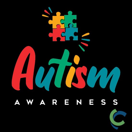"AUTISM AWARENESS - CCWV" PRINTED BLACK TSHIRT