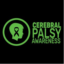 "CEREBRAL PALSY AWARENESS - CCWV" PRINTED BLACK CREW NECK SWEATSHIRT