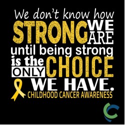 "CHILDHOOD CANCER AWARENESS - CCWV" PRINTED CHARCOAL CREW NECK SWEATSHIRT