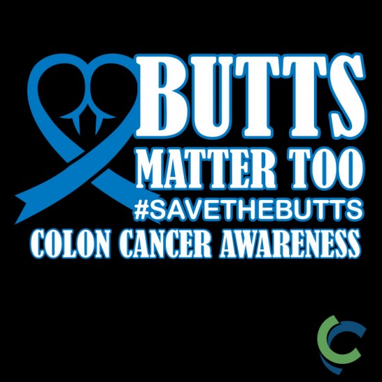 "COLON CANCER AWARENESS - CCWV" PRINTED BLACK LONG SLEEVE TSHIRT