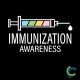 "IMMUNIZATION AWARENESS - CCWV" PRINTED CHARCOAL HOODED SWEATSHIRT