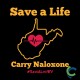 "CARRY NALOXONE - CCWV" PRINTED CHARCOAL CREW NECK SWEATSHIRT