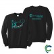 "ADDICTION AWARENESS - CCWV" PRINTED BLACK CREW NECK SWEATSHIRT