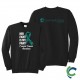 "CERVICAL CANCER AWARENESS - CCWV" PRINTED BLACK CREW NECK SWEATSHIRT