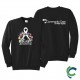 "LUNG CANCER AWARENESS - CCWV" PRINTED BLACK CREW NECK SWEATSHIRT