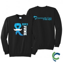 "MEN'S HEALTH - CCWV" PRINTED BLACK CREW NECK SWEATSHIRT