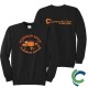 "PUMPKIN SPICE & MEDICAL ADVICE - CCWV" PRINTED BLACK CREW NECK SWEATSHIRT