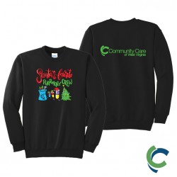 "SANTA'S FAVORITE PHARMACY CREW - CCWV" PRINTED CREW NECK SWEATSHIRT