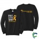"SKIN CANCER AWARENESS - CCWV" PRINTED BLACK CREW NECK SWEATSHIRT