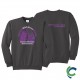 "CYSTIC FIBROSIS AWARENESS - CCWV" PRINTED CHARCOAL CREW NECK SWEATSHIRT