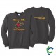 "CARRY NALOXONE - CCWV" PRINTED CHARCOAL CREW NECK SWEATSHIRT