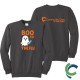 "BOO TO THE FLU - CCWV" PRINTED CHARCOAL CREW NECK SWEATSHIRT