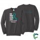 "CERVICAL CANCER AWARENESS - CCWV" PRINTED CHARCOAL CREW NECK SWEATSHIRT