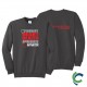 "HEART HEALTH AWARENESS - CCWV" PRINTED CHARCOAL CREW NECK SWEATSHIRT