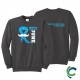 "MEN'S HEALTH - CCWV" PRINTED CHARCOAL CREW NECK SWEATSHIRT