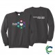 "PAIN AWARENESS - CCWV" PRINTED CHARCOAL CREW NECK SWEATSHIRT