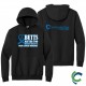 "COLON CANCER AWARENESS - CCWV" PRINTED BLACK HOODED SWEATSHIRT
