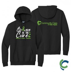 "MUSCULAR DYSTROPHY AWARENESS - CCWV" PRINTED BLACK HOODED SWEATSHIRT