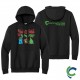 "SANTA'S FAVORITE PHARMACY CREW - CCWV" PRINTED HOODED SWEATSHIRT