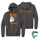 "BOO TO THE FLU - CCWV" PRINTED CHARCOAL HOODED SWEATSHIRT