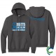 "COLON CANCER AWARENESS - CCWV" PRINTED CHARCOAL HOODED SWEATSHIRT